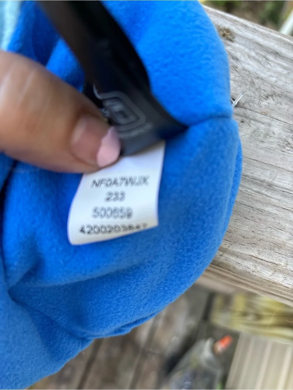 The North Face Kids Light Blue Pom Fleece Beanie